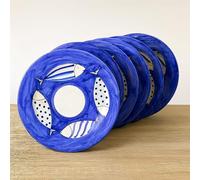 Generico Set da 6 Piatti Piano in Ceramica Artigianale Ø 32 cm Stile Vietrese - Dipinto a Mano- Piatto da Portata, Servizio da Tavola -Vietri-Costiera Amalfitana-Caltagirone-Sicilia-0108251101