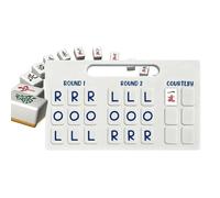 Generico Set da Mahjong Portatile con 24 Slot, Gioco di da Viaggio, Set Mahjong Per Bambini, Per Famiglie Anziani Adulti Bambini Donne Feste Riunioni Amici Sociali