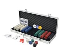 Generico Set da Poker con 500 Chips Alluminio,Giochi e Giocattoli,Giochi,Fiche e Set da poker-80180