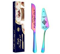 Generico Set da portata per torta, pala per torta in acciaio inossidabile, Tagliatorta e spatola da portata, Tagliatorta e per splendidamente incisi, elegante ricordo per gli sposi