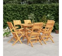 Generico Set da Pranzo da Giardino 7 pz in Legno Massello di Teak,Marrone,70.58kg,3155010