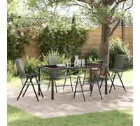 Generico Set da Pranzo per Giardino 5 PCS Antracite Acciaio,Antracite,56.7kg,3379292