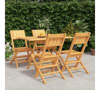 Generico Set da Pranzo per Giardino 5 pz in Legno Massello di Teak,Marrone,46.64kg,3155007