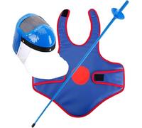 Generico Set da Scherma da 3 Pezzi, Accessori for l'allenamento di Scherma for Principianti, Attrezzatura for l'allenamento dei Bambini, Gilet Protettivo, Maschera Protettiva(Blue)