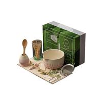 Generico Set da tè Matcha 8 pezzi for ciotola in ceramica con beccuccio e strumenti for la preparazione del(8PCS-B02)
