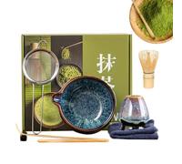 Generico Set da tè per Amanti del tè, Crea Il Tuo Matcha | Otto Strumenti Non Venduti Separatamente, Rituale Della Cerimonia Del Tè Mattutino (Kiln Turns Blue and )