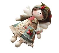 Generico Set De Création Ornement Noël - Kit De Bricolage Tissu Ange Vintage, Décoration Rustique Mignonne, Artisanat De Noël Créatif | Pour Adultes Famille Amis Maison Arbre Porte Fenêtre Fête