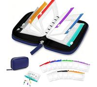 Generico Set de pastillero impermeable A8 con 14 bolsitas de colores, estuche impermeable para pastillas A8, de 7 a 14 días, pastillero portátil con cremallera, ideal para viajes y uso diario (03#)