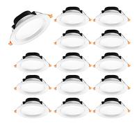 Generico Set di 14 faretti LED da incasso da 3W, 7W, 9W, 12W, 21W, 24W, faretti retrofit, faretti da incasso a pannello da 2,5-8 pollici, faretti LED da incasso per retroilluminazione