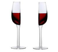 Generico: Set di 2 bicchieri da vino con gambo lungo - Mezza tazza da vino a semicircolare - Capacit: 140ml e 340ml