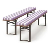 Generico Set di 2 Cuscini Imbottiti per Panche da Birreria,Cuscino per Panche da Esterno Spessore 4 Cm con Fodera Lavabile, Ricambio Lavabile,Seduta di Panche da Birreria,Viola,200x23x4cm