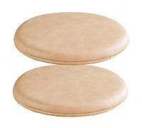 Generico Set di 2 Cuscini Rotondi Vintage per Sedie da Esterno in Pelle con Imbottitura in Memory Foam dello Spessore di 4 cm e Cerniera per Cucina, Sala da Pranzo e Ufficio 04,50cm/20inch