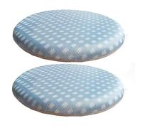 Generico Set di 2 Cuscini Rotondi Vintage per Sedie da Esterno in Pelle con Imbottitura in Memory Foam dello Spessore di 4 cm e Cerniera per Cucina, Sala da Pranzo e Ufficio 11,45cm/18inch