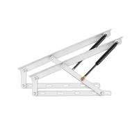 Generico Set Di 2 Kit Sollevamento For Letto Con Molle A Gas, Asta Supporto Idraulica For Sponda Del, Cerniere For Telaio Contenitore Sollevabile, Capacità Peso 30-90 Kg(White,63cm/24.8inch)