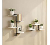 Generico Set di 2 Mensole da Muro Modulari da Parete, Scaffali Verticali for Libri, Piante, Foto e Decorazioni for Casa