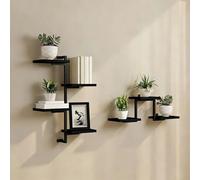 Generico Set di 2 Mensole da Muro Modulari da Parete, Scaffali Verticali for Libri, Piante, Foto e Decorazioni for Casa