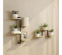 Generico Set di 2 Mensole da Muro Modulari da Parete, Scaffali Verticali for Libri, Piante, Foto e Decorazioni for Casa