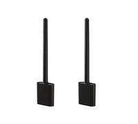Generico Set di 2 Mini scopini for WC in Silicone, da Parete e appoggio, Doppio Scopo, Morbidi, Angoli Facili Pulire(2PCS Black)