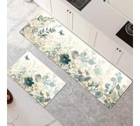 Generico Set di 2 Tappeti da Cucina Lavabile Antiscivolo 80x120cm+80x240cm Tappetini da Cucina Tappeto Bagno Assorbente Asciugatura Rapida Tappetino Cucina per Corridoio Sala da Pranzo Mandala 6-1121