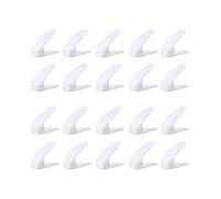 Generico Set di 20 ripiani for scarpiera a doppio strato, regolabili e pieghevoli, compatibili for risparmiare spazio nell'armadio(White 20pcs)