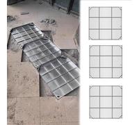 Generico Set di 3 coperchi per tombini Invisibili Antiscivolo - Coperchio di ispezione per scarichi Resistente per patii, Giardini, scuole, Cortili (39,4x39,4 Pollici / 100x100 cm) - Design Resistent