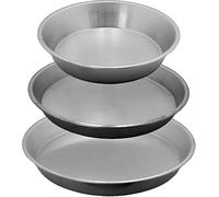 Generico Set di 3 Stampi per Tortiera in Alluminio, 26 cm, 28 cm, 30 cm, per Pastiera Napoletana e Pizza