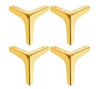 Generico Set Di 4 Gambe Per Mobili Moderni Per Progetti Fai Da Te, Piedini Di Ricambio Per Tavolo Spessi 18 Mm Con Capacità Di 300 Kg(Gold,10cm/3.9in)