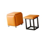 Generico Set di 5 sgabelli impilabili salvaspazio, sgabelli multiuso impilabili, for piccoli appartamenti, aule, giardini, uffici, balconi(Color 1,45x45cm)