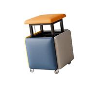 Generico Set di 5 sgabelli impilabili salvaspazio, sgabelli multiuso impilabili, for piccoli appartamenti, aule, giardini, uffici, balconi(Color 4,45x45cm)