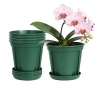 Genérico Set di 5 vasi per esterni | Vasi per interni, orchidea Monstera, casa, camera da letto, patio, terrazza, per giardinaggio, ufficio, patio, terrazza,