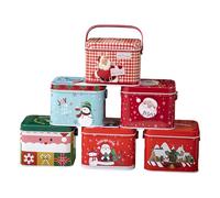 Genérico Set di 6 contenitori vuoti in metallo per aperitivi e dolci, riutilizzabili e robusti, perfetti per bambini, riunioni di famiglia, torte, cioccolato, idee fai da te