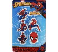 Generico Set di 6 Gomme -SPIDERMAN- Super Realistiche e di Qualità, Ottima Idea Regalo !