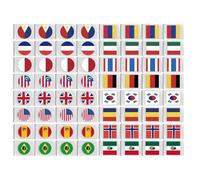 Generico Set Di 64 Piastrelle Americano - Con Motivo A Bandiera, Seaside Da 34 Mm, Kit Gioco Mahjong, Collezione Motivi, Pacchetto Giochi Piastrelle, Pacchetti Bandiera | In Riva Al Mare