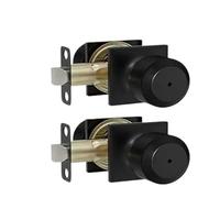 Generico Set Di 8 Pomelli For Porte Interne In Nero Opaco, Privacy Moderna For Camere Da Letto E Bagni