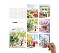 Generico Set di Acquerelli da Viaggio,Album Portatile con 12 Colori e Pennello - Forniture per Acquerelli e Artigianato | per casa, studio, scuola, viaggi, auto, esterni, ceramica, murales, schizzi
