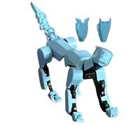 Generico Set di action figure 3, Titan 13 Giocattolo robot per cani mobili multi-snodato stampato in, Du-mmy 13 Robot Dog, Robot Dog Action Figure, Divertenti giocattoli per Decorazioni desktop