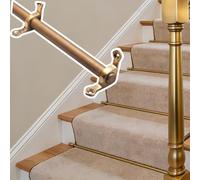 Generico Set di aste per Scale in Ottone Anticato da 61 cm - Collezione da 16 Pezzi per tappeti e passatoie, Ideale per gallerie d'Arte, Feste e Arredamento per la casa
