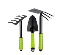 Generico Set di Attrezzi da Giardinaggio Pala Zappa erpice 1/3/4 Pezzi con Manico Rivestito in PP, Giardino Prato Terreno agricolo trapianto Bonsai(Pink)