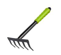 Generico Set di Attrezzi da Giardinaggio Pala Zappa erpice 1/3/4 Pezzi con Manico Rivestito in PP, Giardino Prato Terreno agricolo trapianto Bonsai(Five-Tooth Harrow)