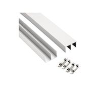 Generico Set di binari for Porte scorrevoli for Pannelli Spessi 5 mm - Binario Scorrevole for vetri, mobili e finestre, Facile Installazione(100cm/39.4in)