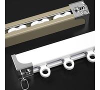Generico Set di binari per Tende da soffitto Resistenti, da 1 m a 5 m, binari per Tende silenziosi in Alluminio per Camera da Letto, Finestra, Hotel, Sistema di binari per Tende da soffitto a Caduta