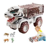 Genérico Set di camion di animali, gioco di giocattoli per auto della prigione della tigre - indietro, per auto dei cartoni animati, per la prigione dei bambini, c