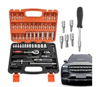 Generico Set di Chiavi a con Cricchetto | 53 Pezzi Kit Multifunzionale Di Chiavi Con | Chiave a per Riparazioni Automobilistiche - Per Idraulica e Riparazione Auto