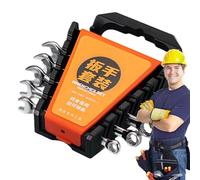 Generico Set di chiavi a cricchetto,Set di chiavi a cricchetto,Chiavi per ingranaggi Chiave a - Utensili manuali con chiave a, set di combinate con organizer per la conservazione