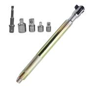 Genérico Set di chiavi a gomito con prolunga, 5 adattatori a bussola da 12,7 mm, chiave a gomito universale, per spazi ridotti, riparazione pneumatici, grandi macchinari, motore, telaio