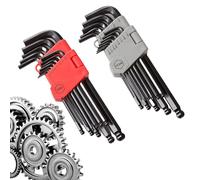 Generico Set di Chiavi Allen, A Forma L con Manico Lungo, Set di 26 Pezzi a Bolla per Chiavi Esagonali, per Riparazioni Meccaniche di Biciclette, Veicoli, Progetti Fai da Te