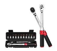 Generico Set Di Chiavi Dinamometriche For Bicicletta Da 15 Pezzi - Chiave A Bussola A Doppia Direzione 1/4" 2-24 Nm, Kit Attrezzi Professionali For La Riparazione Bici E Motociclette