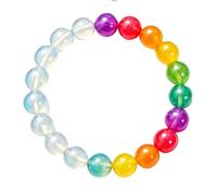 Generico Set di Collana e Bracciale con Perline Resina Multicolore | Collana E Bracciale UV Che Cambiano Colore A Seconda ' Per Appuntamenti Ballo Di Fine Anno E Spiaggia