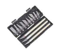 Generico Set di Coltelli da Taglio per Hobby Artigianali, Kit di Coltelli di Precisione Lame Multiple e Impugnatura in Metallo Leggero, Utensili per Intaglio su Carta, Legno e Pelle Adatti