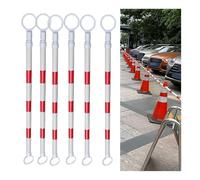 Generico Set di Coni stradali estensibili, Confezione da 6 Barriere di Sicurezza retrattili, Regolabili da 1,68 m a 3 m per parcheggi, Coni di Controllo del Traffico Riflettenti e Resistenti.